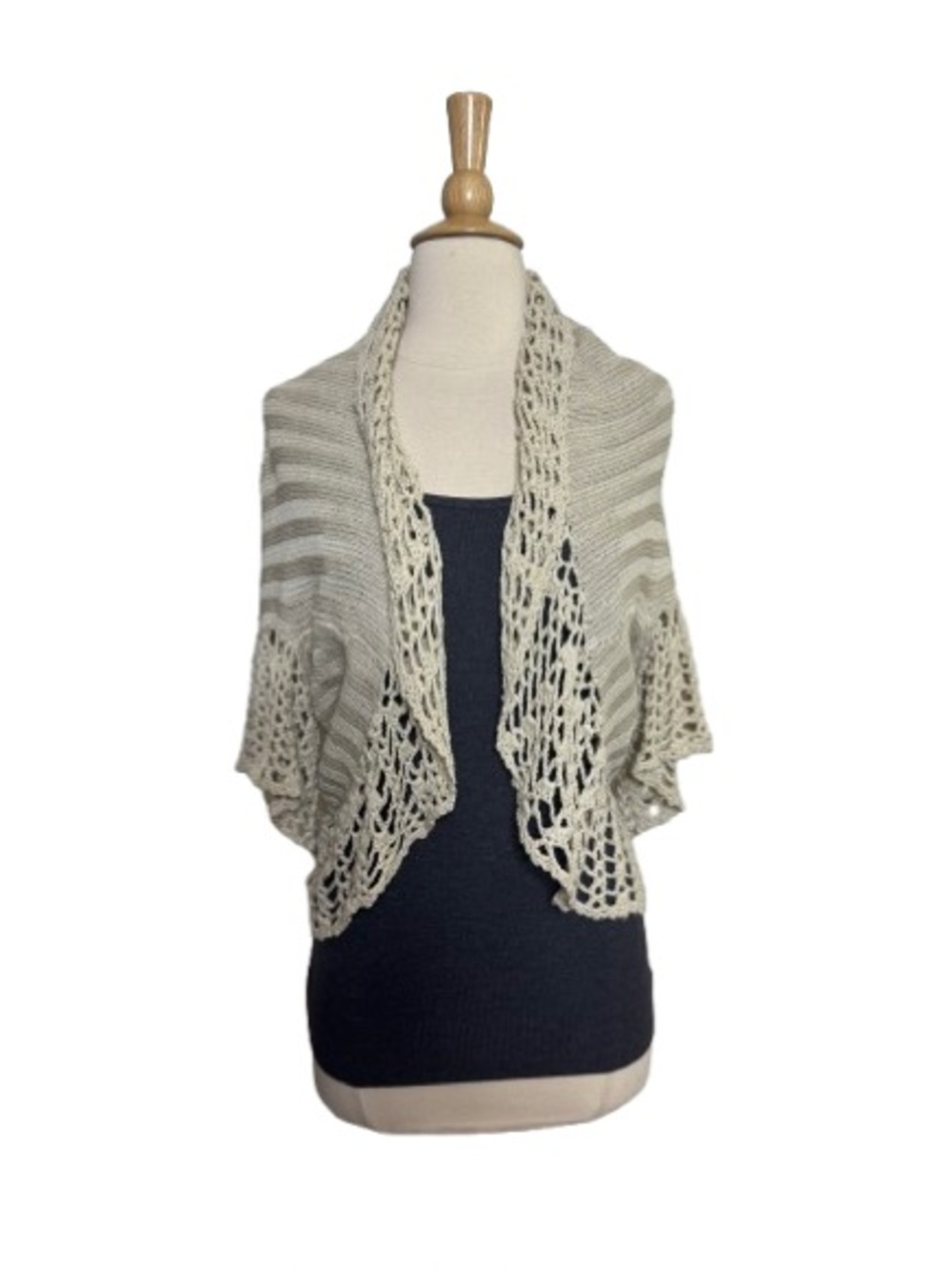 cream knit shrug
